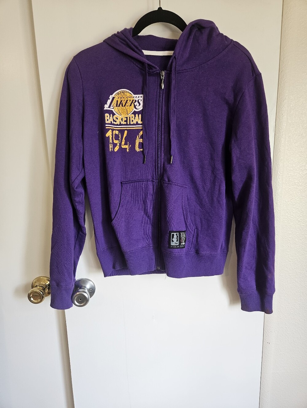 NBA Purple Women's Pullover Hoodie with Patch Logo